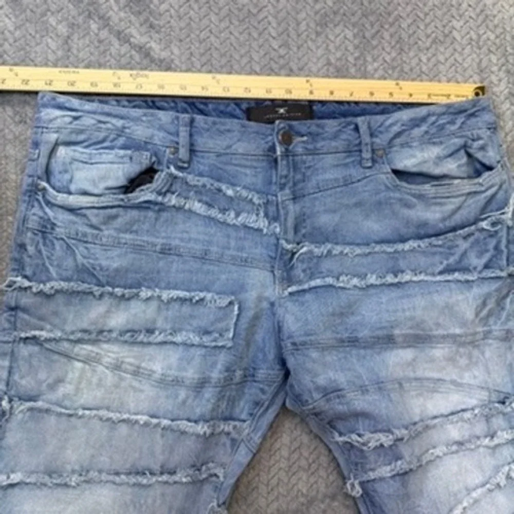 Jordan Craig Jeans Mens 42 Blue‎ Distressed Frayed Martin Stacked JTP1150